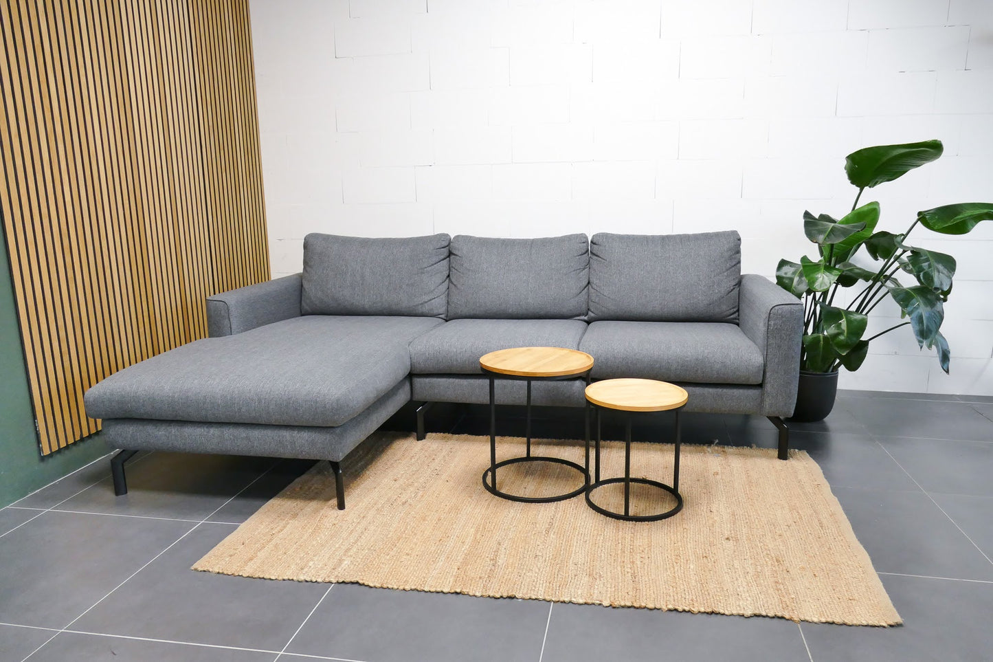 Refurbished Moderne Chaise Longue Antraciet