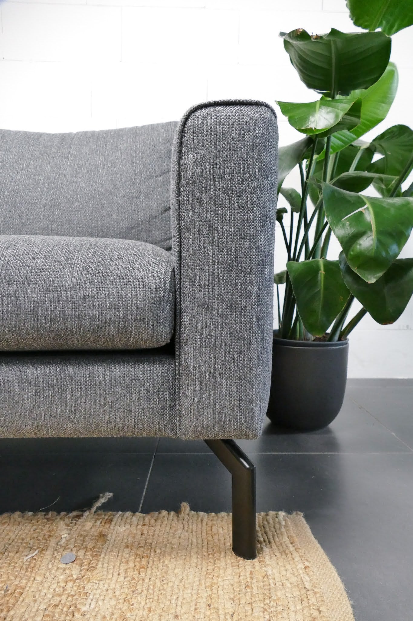 Refurbished Moderne Chaise Longue Antraciet