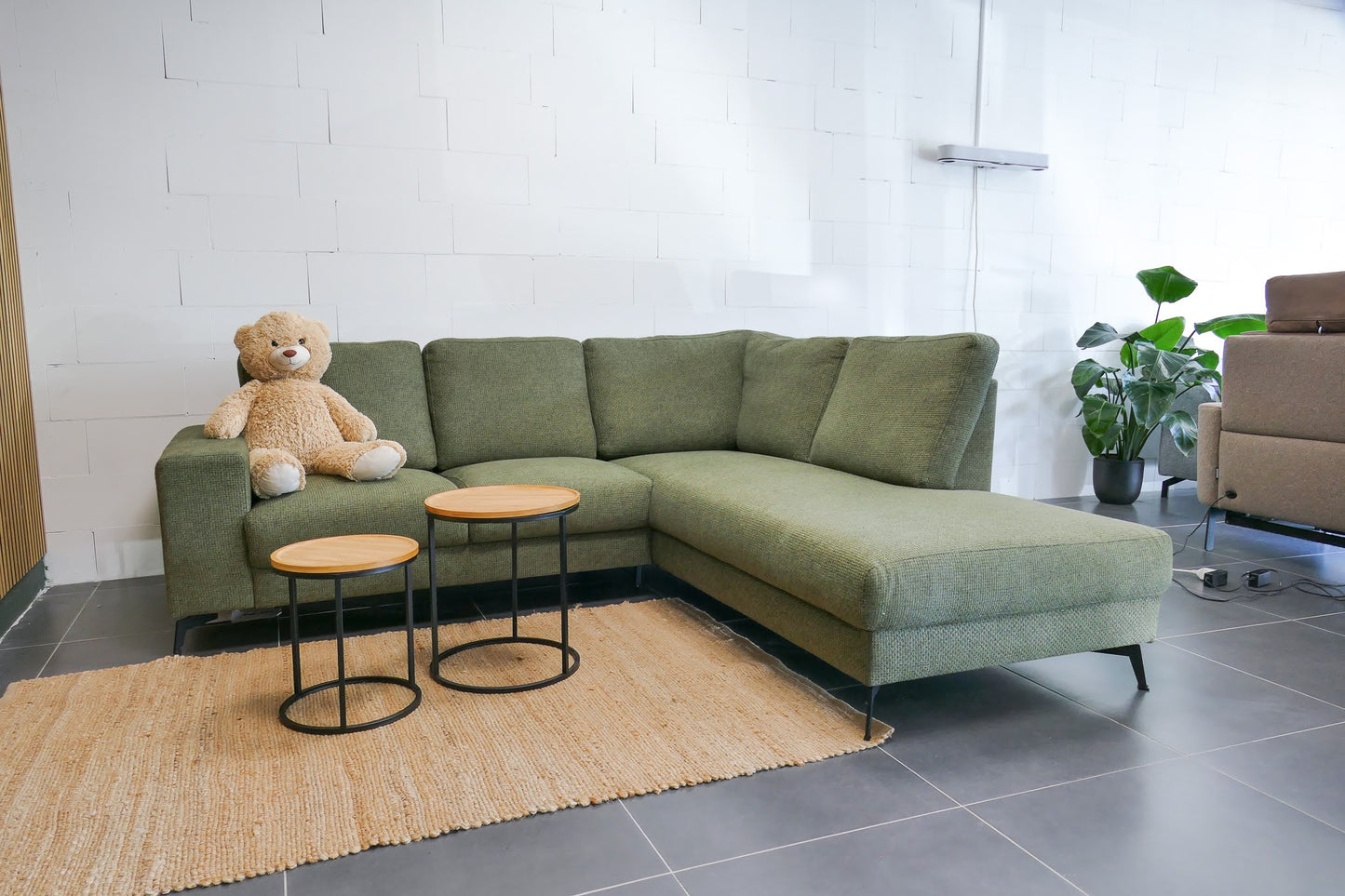 Refurbished Kleine Hoekbank Groen Pronto