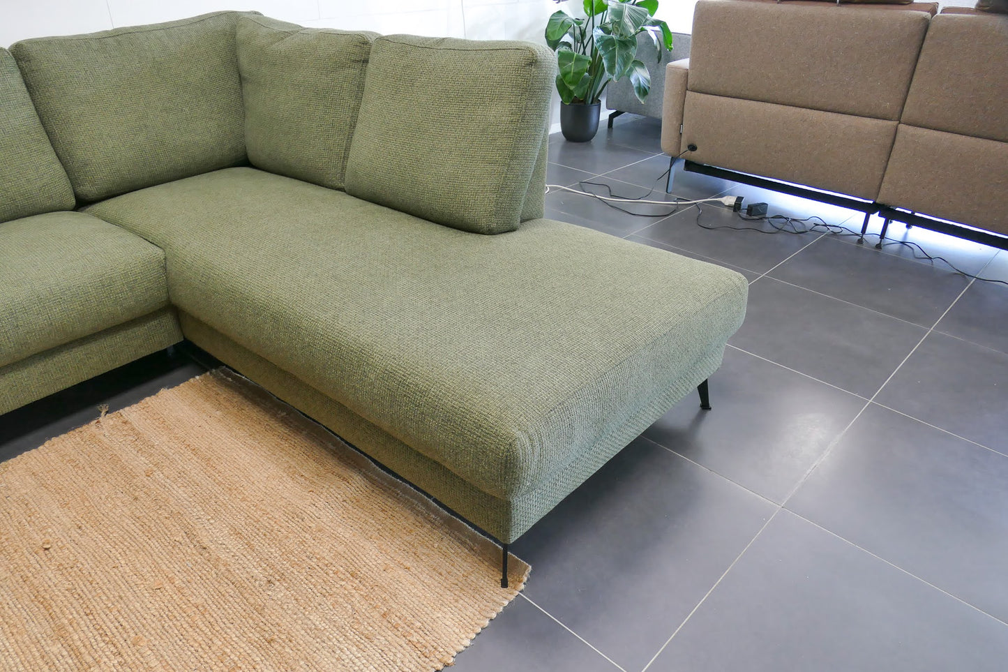 Refurbished Kleine Hoekbank Groen Pronto