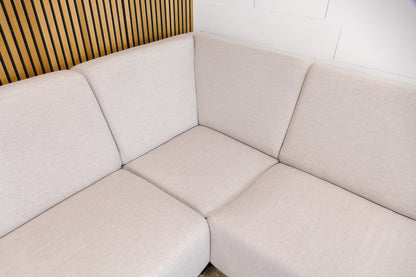 Refurbished Moderne Hoekbank Beige Ecru