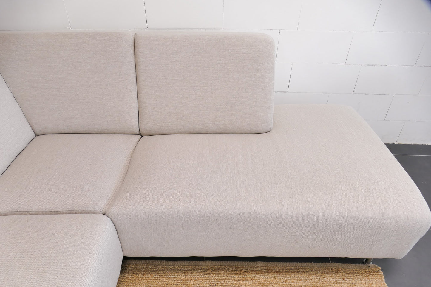 Refurbished Moderne Hoekbank Beige Ecru