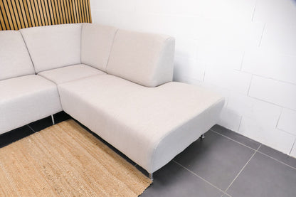 Refurbished Moderne Hoekbank Beige Ecru