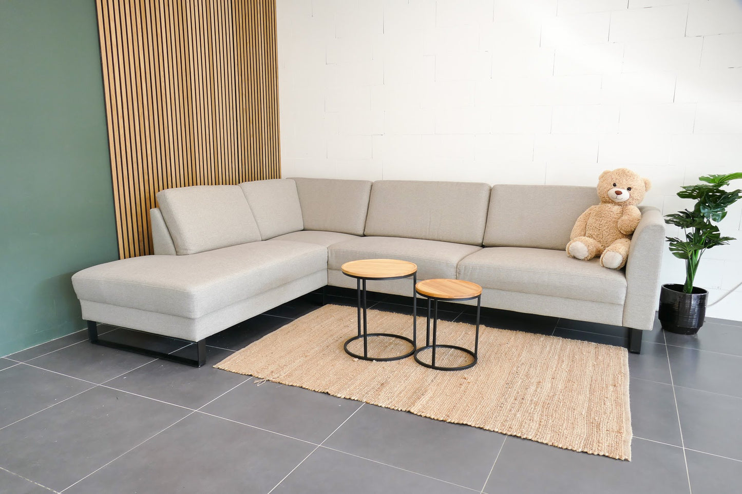 Refurbished Hoekbank Beige industrieel