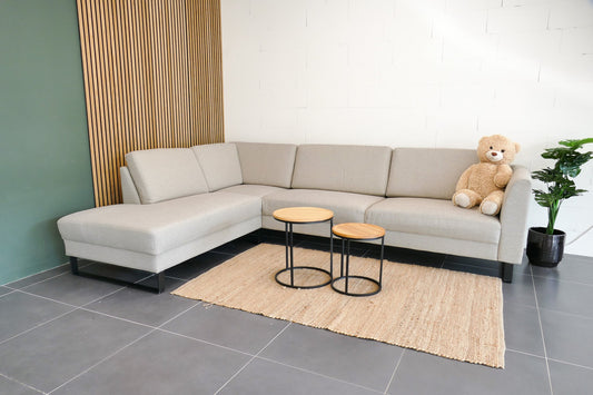 Refurbished Hoekbank Beige industrieel