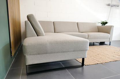 Refurbished Hoekbank Beige industrieel