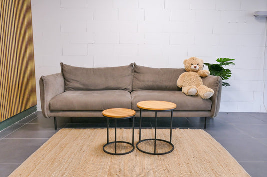 Refurbished Trendhopper 3-Zits Bank Bruin/Taupe