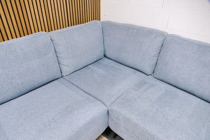 Refurbished De Bommel Hoekbank Lichtblauw