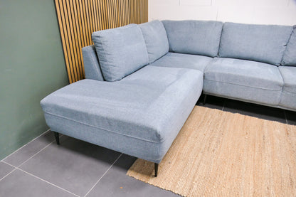 Refurbished De Bommel Hoekbank Lichtblauw