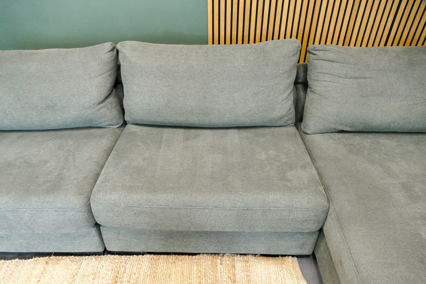 Refurbished Zitmaxx Lounge bank donkergrijs / groen