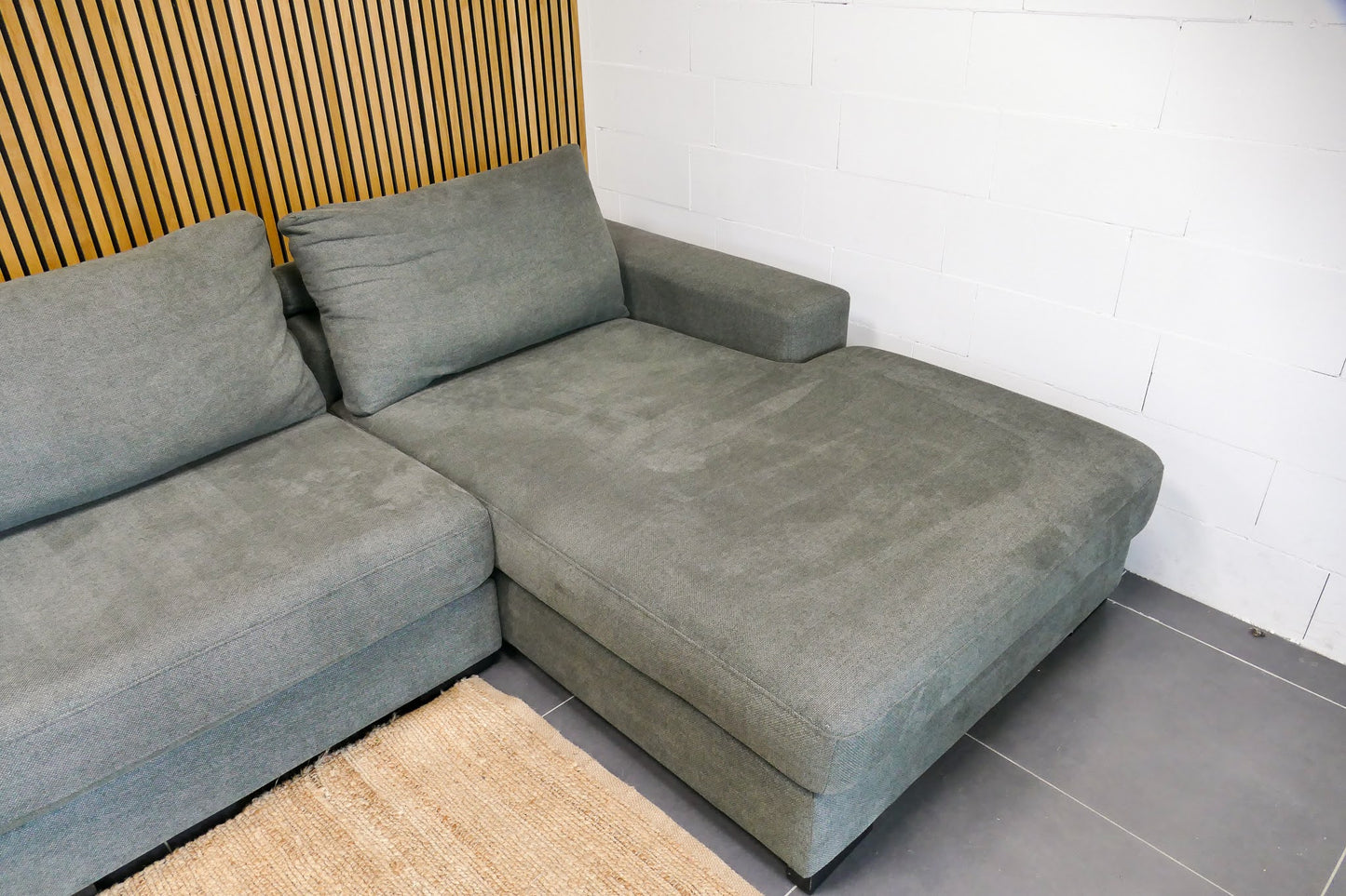 Refurbished Zitmaxx Lounge bank donkergrijs / groen