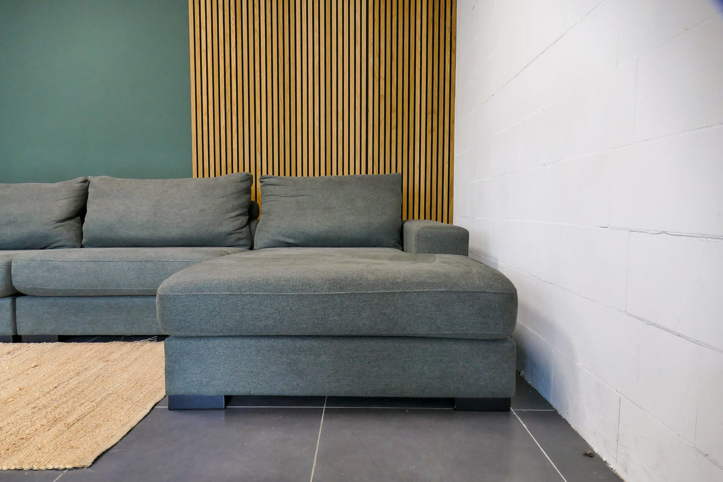 Refurbished Zitmaxx Lounge bank donkergrijs / groen