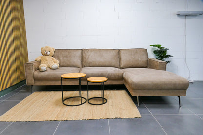 Refurbished Chaise Longue Bruin microvezel