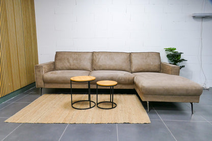 Refurbished Chaise Longue Bruin microvezel