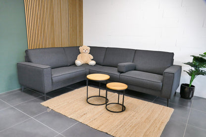 Refurbished Moderne Hoekbank Antraciet