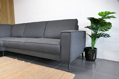 Refurbished Moderne Hoekbank Antraciet