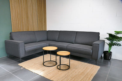 Refurbished Moderne Hoekbank Antraciet