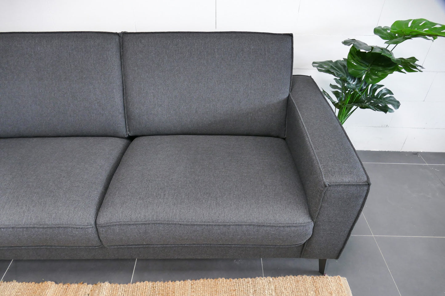 Refurbished Moderne Hoekbank Antraciet