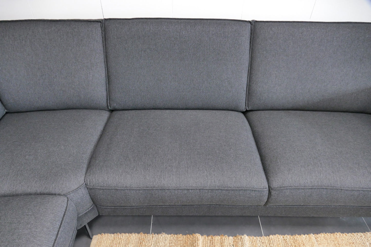 Refurbished Moderne Hoekbank Antraciet