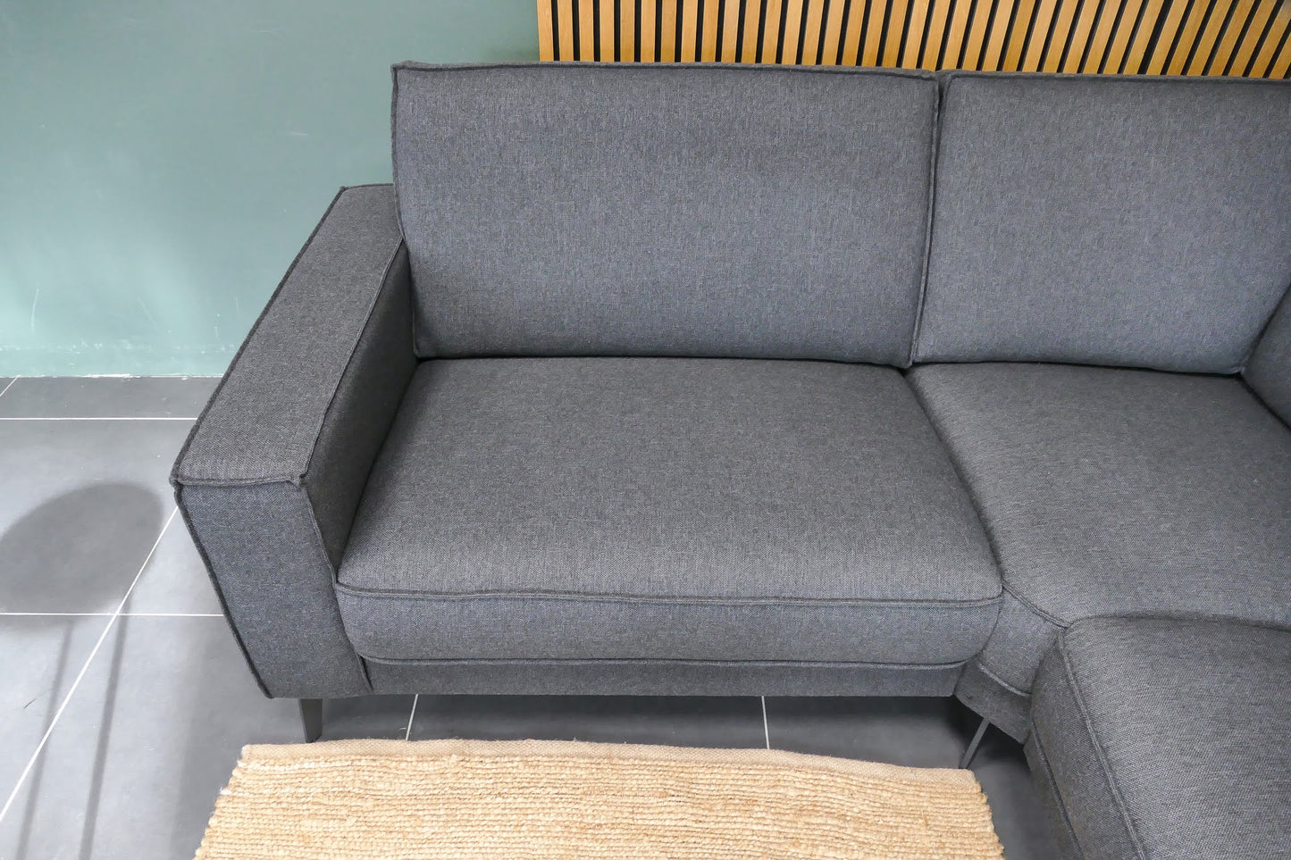 Refurbished Moderne Hoekbank Antraciet