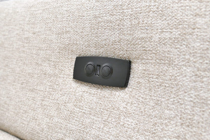 Refurbished Beige Hoekbank Elektrisch Verstelbaar