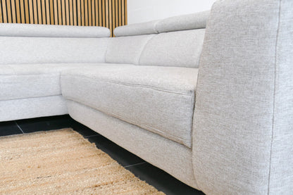 Refurbished Beige Hoekbank Elektrisch Verstelbaar