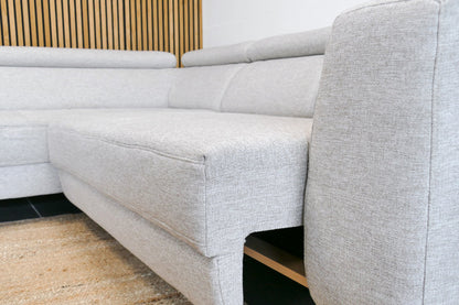 Refurbished Beige Hoekbank Elektrisch Verstelbaar