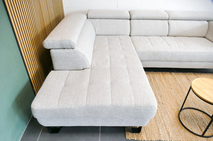 Refurbished Beige Hoekbank Elektrisch Verstelbaar