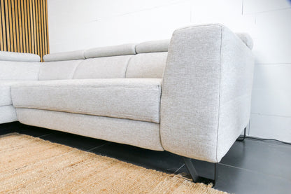 Refurbished Beige Hoekbank Elektrisch Verstelbaar