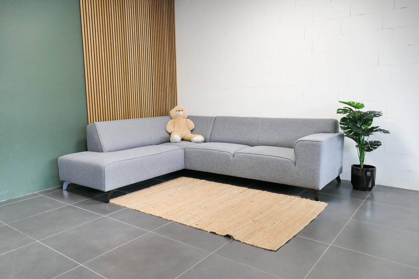 Refurbished Moderne Hoekbank Sanders grijs