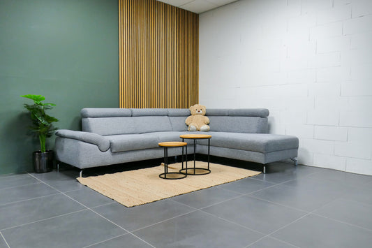 Refurbished Montel Hoekbank Chicago Lichtgrijs