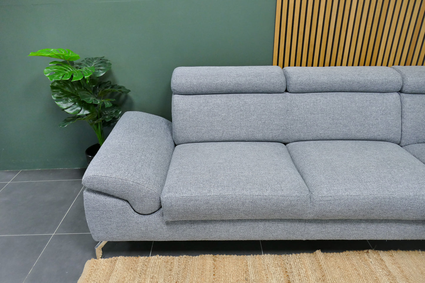 Refurbished Montel Hoekbank Chicago Lichtgrijs