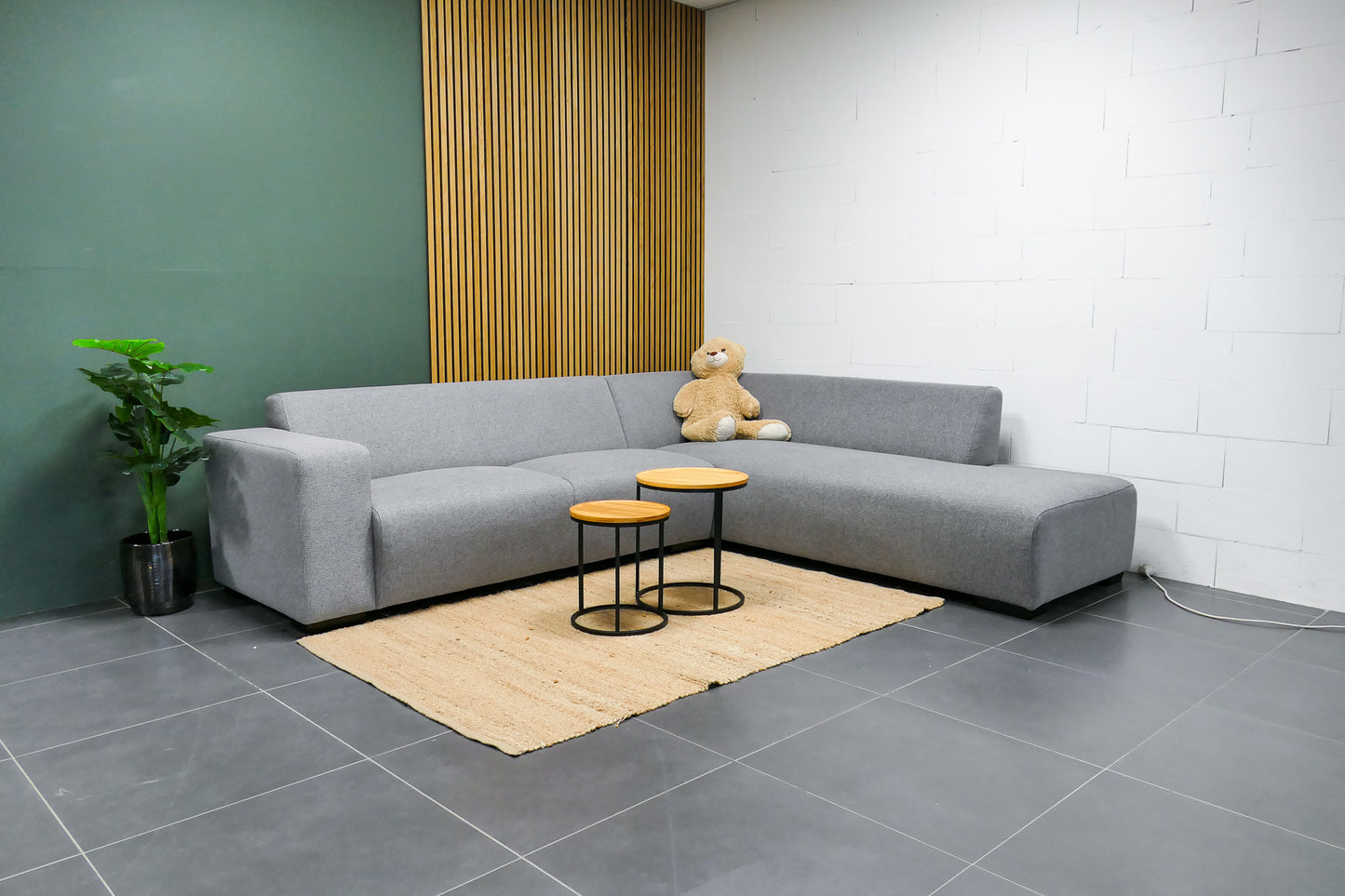 Refurbished Montèl Hoekbank Lichtgrijs