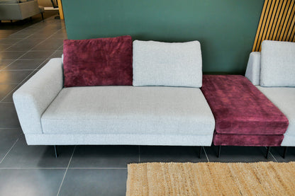 Refurbished Hoekbank Enzo Luca Lucado lichtgrijs