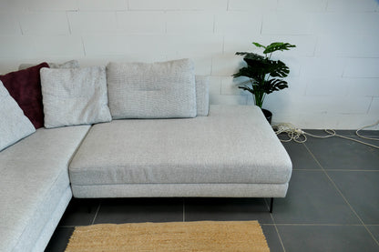 Refurbished Hoekbank Enzo Luca Lucado lichtgrijs