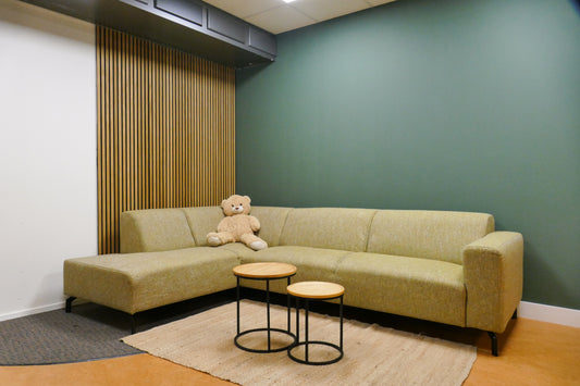 Refurbished Moderne Hoekbank Geel