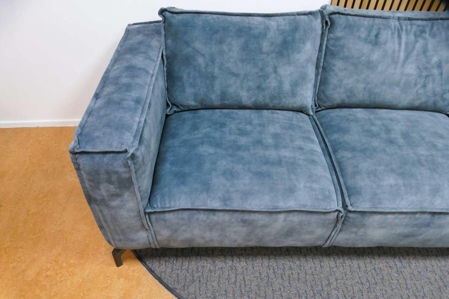 Refurbished Hoekbank Velvet Blauw