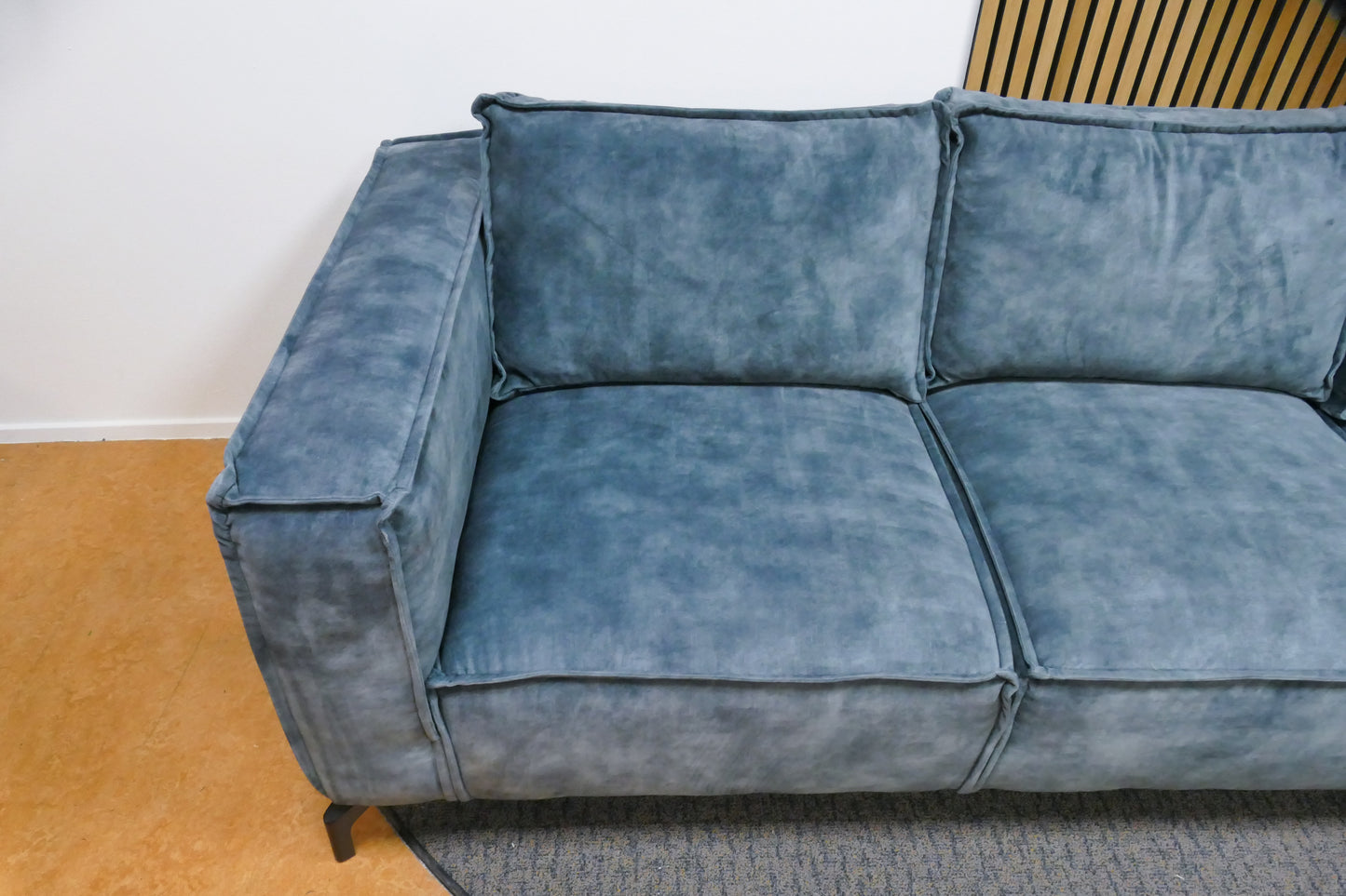 Refurbished Hoekbank Velvet Blauw