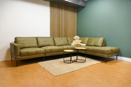 Refurbished Grote Hoekbank Microvezel Groen