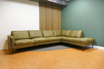 Refurbished Grote Hoekbank Microvezel Groen