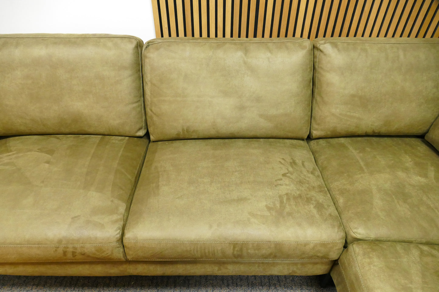 Refurbished Grote Hoekbank Microvezel Groen