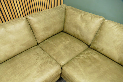 Refurbished Grote Hoekbank Microvezel Groen