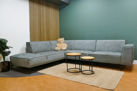 Refurbished De Bommel Hoekbank Lichtblauw