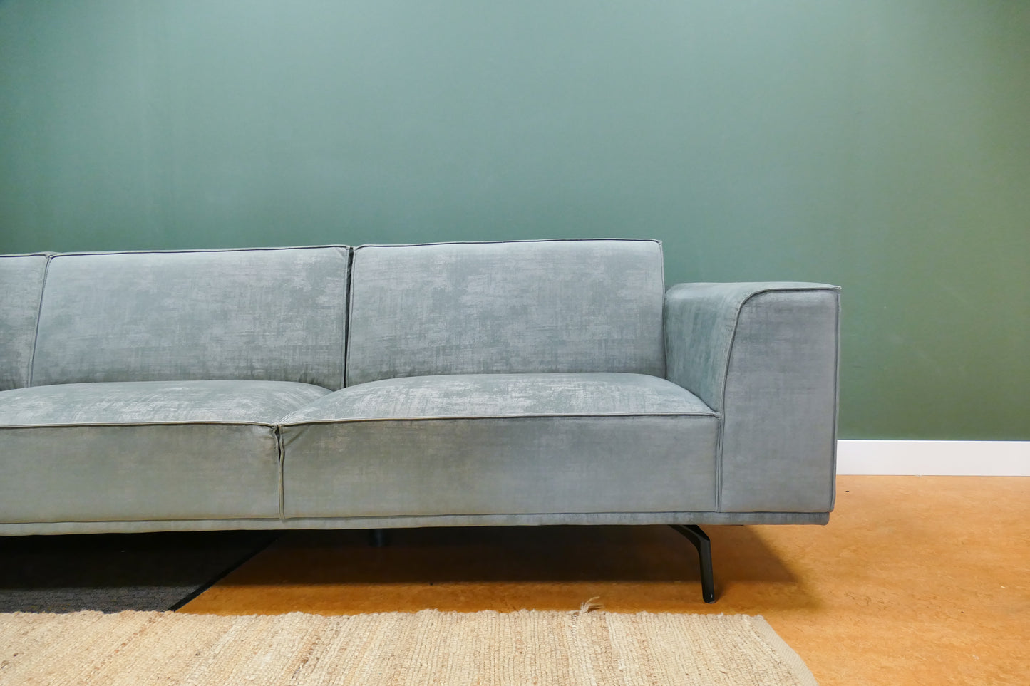 Refurbished De Bommel Hoekbank Lichtblauw