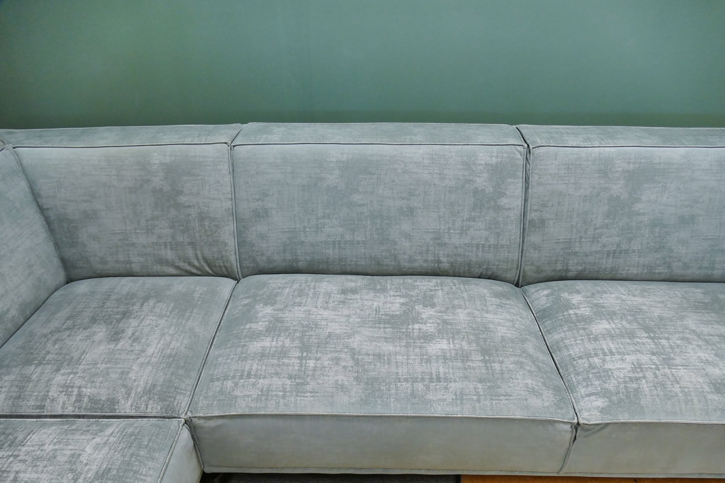 Refurbished De Bommel Hoekbank Lichtblauw