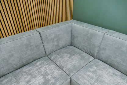 Refurbished De Bommel Hoekbank Lichtblauw