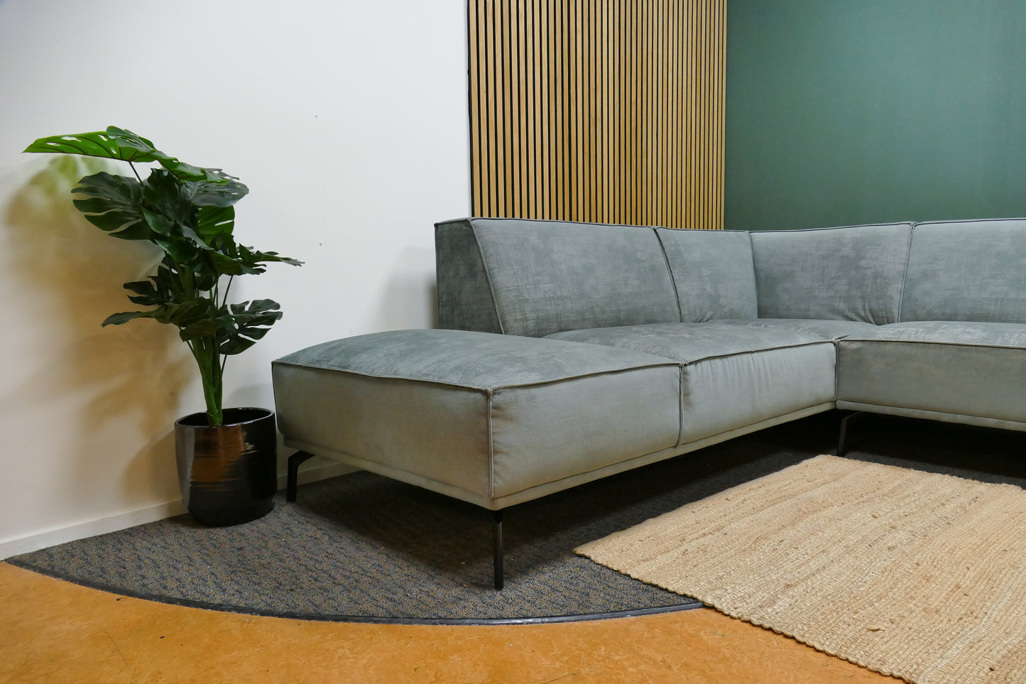 Refurbished De Bommel Hoekbank Lichtblauw