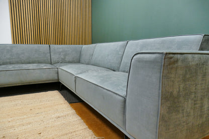 Refurbished De Bommel Hoekbank Lichtblauw