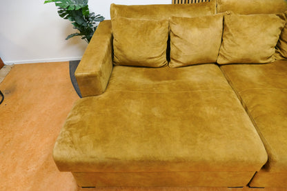 Refurbished 3 zits Lounge bank Okergeel