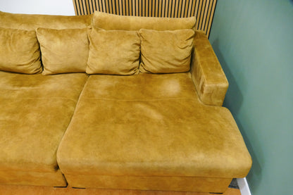 Refurbished 3 zits Lounge bank Okergeel